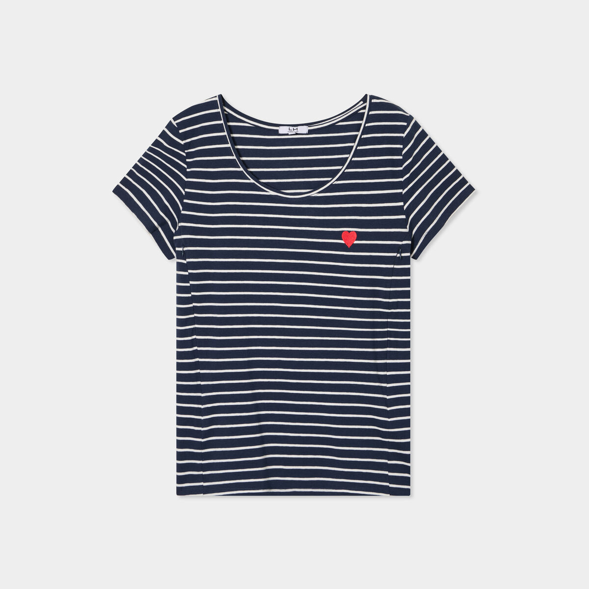 T-shirt allaitement manches courtes blanc femme maternit&eacute;