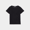 T-shirt col rond 1 poche manches courtes noir femme