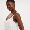 D&eacute;bardeur broderie anglaise blanc femme