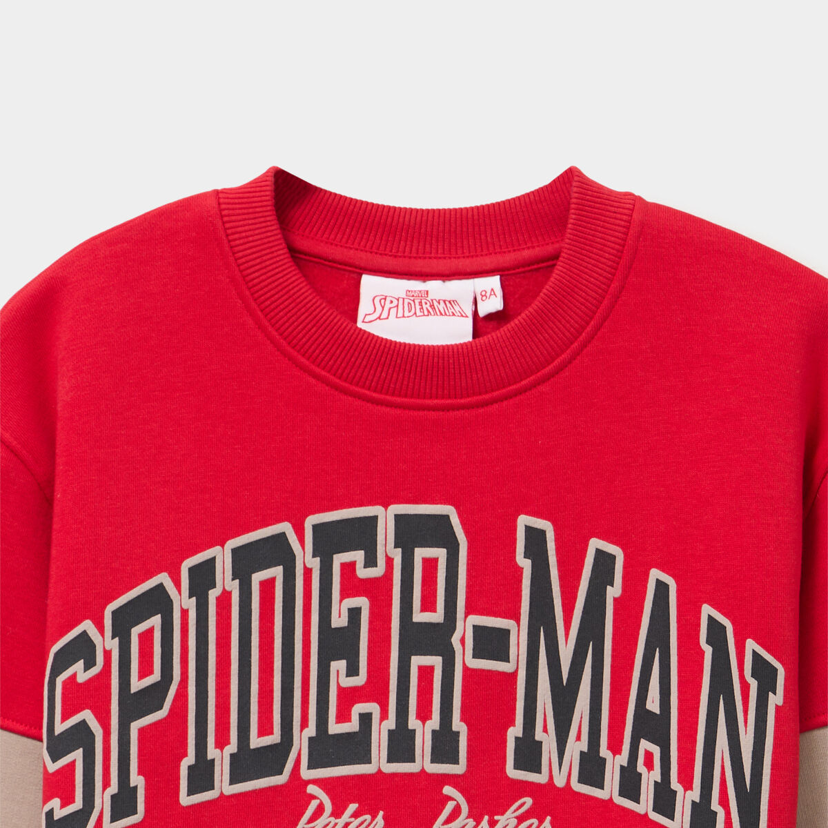 Sweat col rond Spider-Man rouge gar&ccedil;on