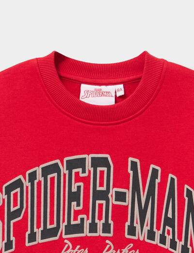Sweat col rond Spider-Man rouge gar&ccedil;on