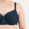 Soutien-gorge emboîtant à dentelle Izzie bleu canard femme grande taille