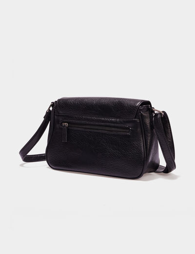Sac cartable avec poches plaquées noir femme