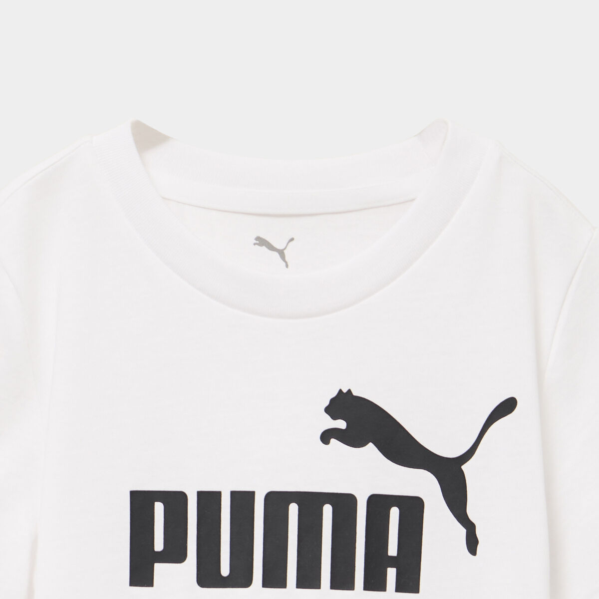 T-shirt droit &agrave; manches courtes Puma blanc fille