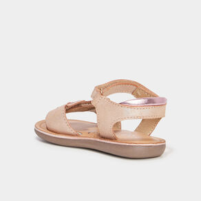sandales en cuir cloonie rose bebef Sandales en cuir Cloonie rose bébé fille