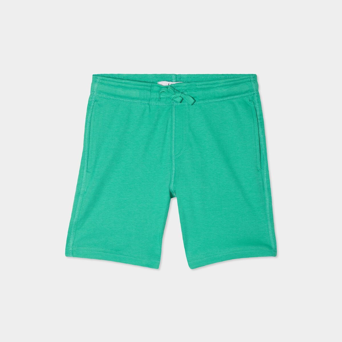 Short jogging droit taille &eacute;lastiqu&eacute;e vert menthe gar&ccedil;on