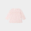 T-shirt ample manches longues coton rose clair bébé fille