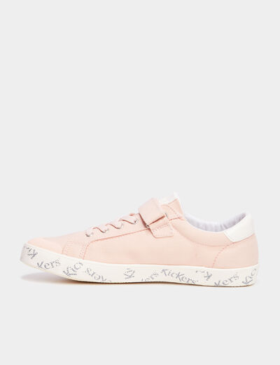 Tennis basses à scratchs Kickers Gody rose fille