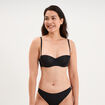 Soutien-gorge bandeau microfibre noir femme