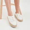 Tennis en toile compensées blanc fille