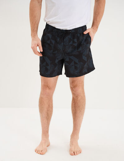 Short de bain noir homme