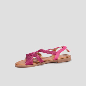 sandales a brides crochet rose fushia femme Sandales à brides crochet rose fushia femme