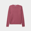 Pull en maille textur&eacute;e col rond vieux rose homme