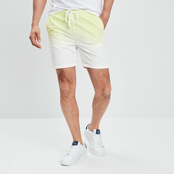Bermuda straight à coulisse jaune clair homme