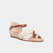 Sandales compens&eacute;es Creeks blanc femme