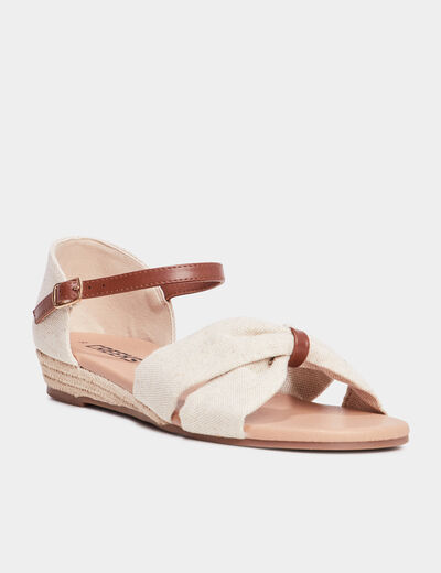Sandales compensées Creeks blanc femme