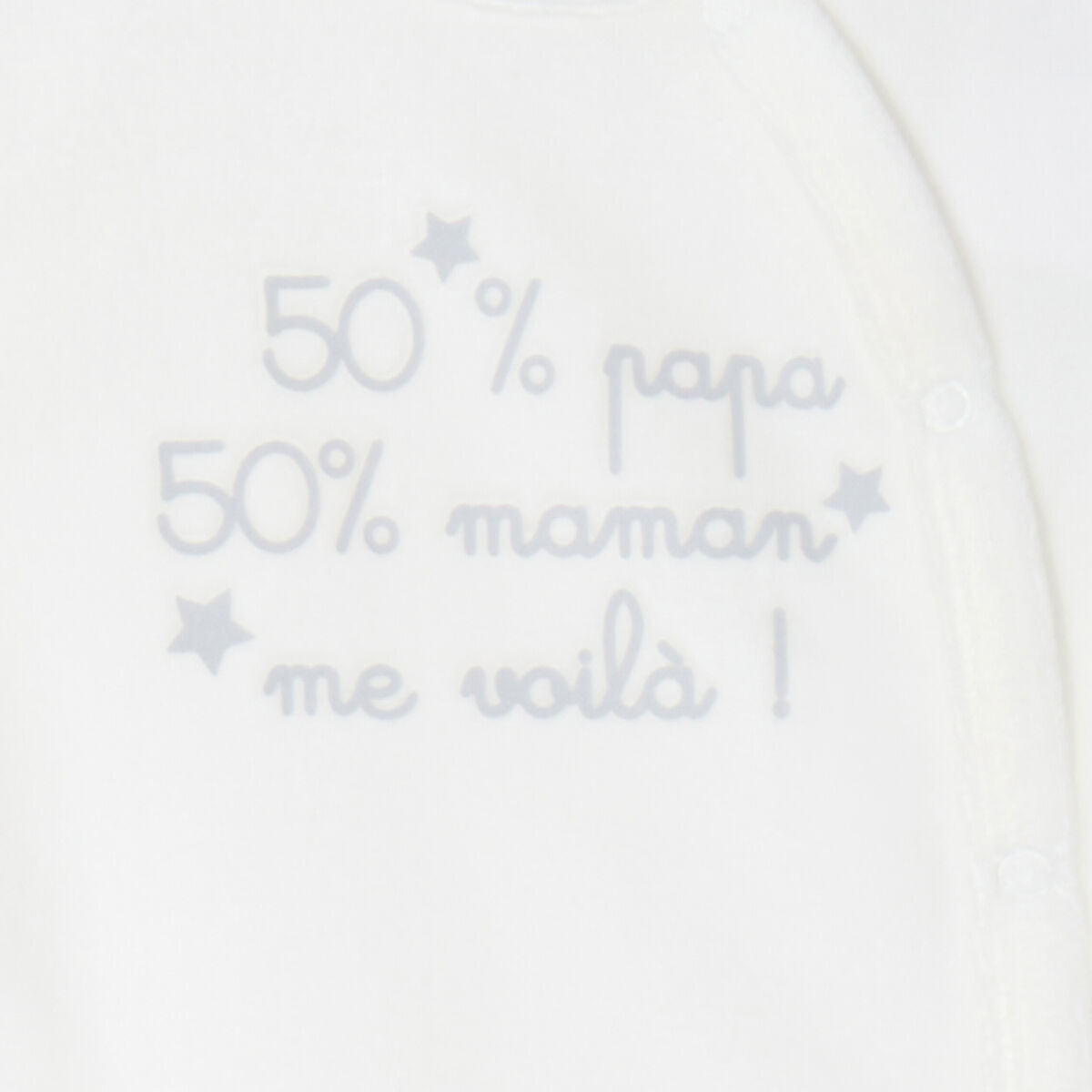 Dors-bien manches longues effet velours blanc b&eacute;b&eacute;