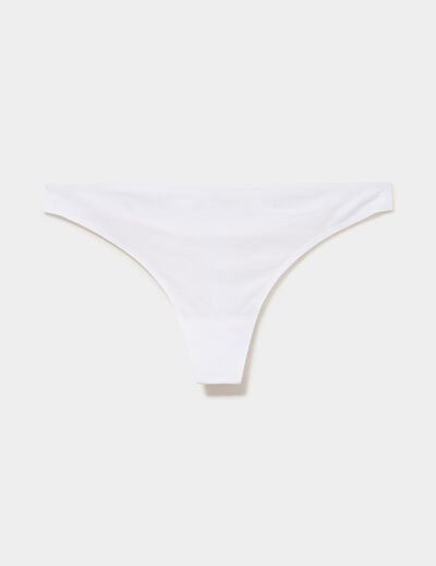 String microfibre sans coutures blanc femme