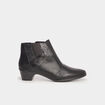 Boots talons fermeture zippée cuir noir femme