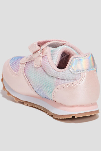 Baskets running à scratchs multicolore bébé fille