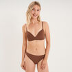Soutien-gorge triangle bretelles fines marron femme