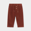Pantalon velours 2 poches côtelé coton marron foncé bébé garçon