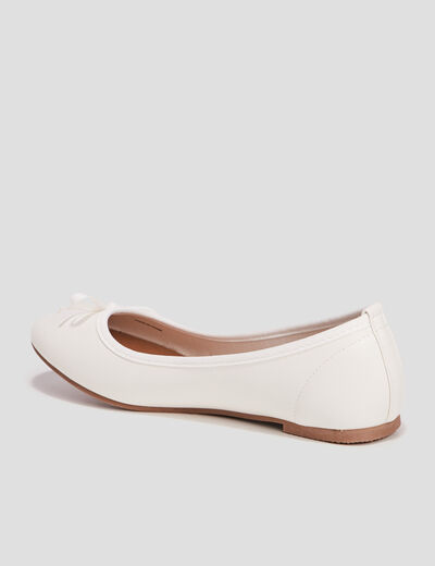 Ballerines avec noeuds blanc fille