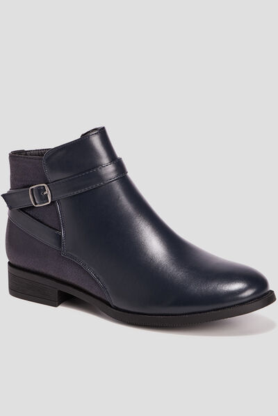 Bottines avec brides bleu femme