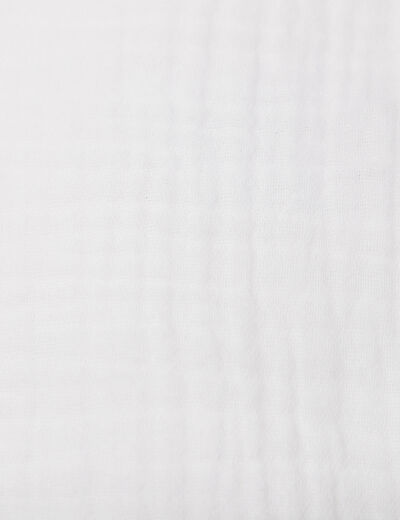 Chemise manches longues col mao coton blanc bébé garçon