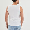 Débardeur droit bretelles larges coton blanc homme