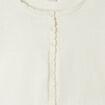Gilet court manches longues ecru fille