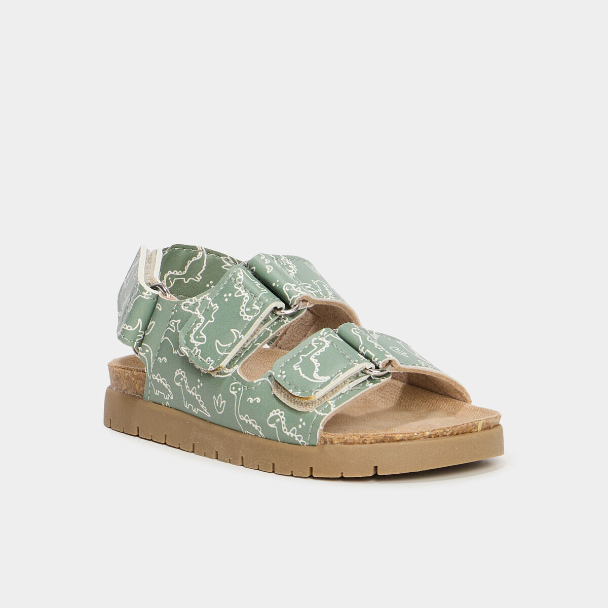 Sandales à scratchs vert kaki bébé garçon