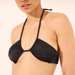 Haut de maillot de bain bandeau noir femme
