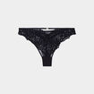 Tanga high leg en dentelle noir femme