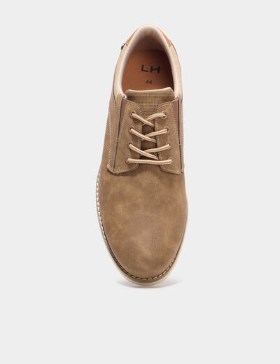 Derbies &agrave; lacets sable homme