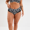 Shorty microfibre empi&egrave;cements dentelle noir femme grande taille