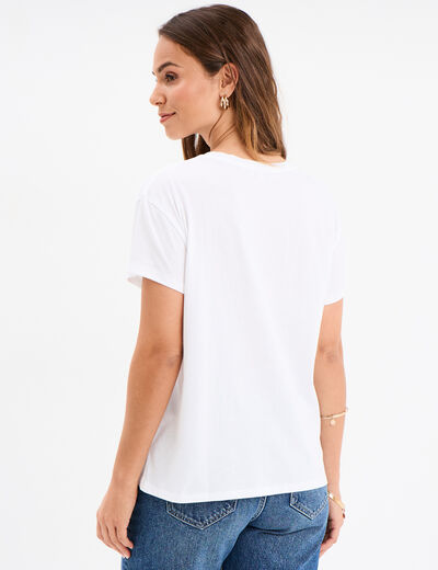 T-shirt Fête des mères oversize coton blanc femme