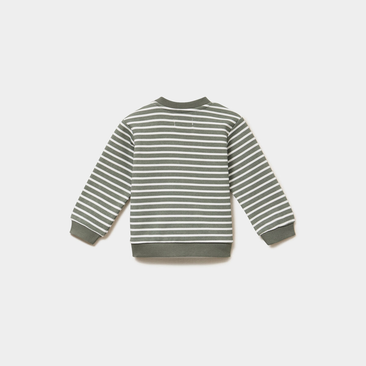 Sweat molletonn&eacute; manches longues vert kaki b&eacute;b&eacute; gar&ccedil;on