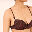 Haut de maillot de bain push up marron femme