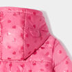 Doudoune oversize zippée à capuche vieux rose bébé fille