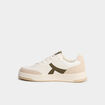 Tennis basses &agrave; lacets semelle plate vert kaki homme