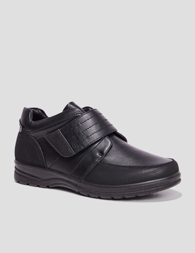 Bottines montantes &agrave; scratchs noir homme