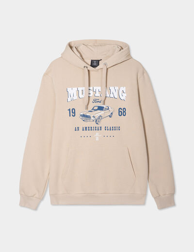 Sweat à capuche hoodie Mustang sable homme