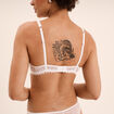Soutien-gorge push up dentelle blanc femme