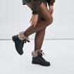 Bottines plates fourrées noir femme