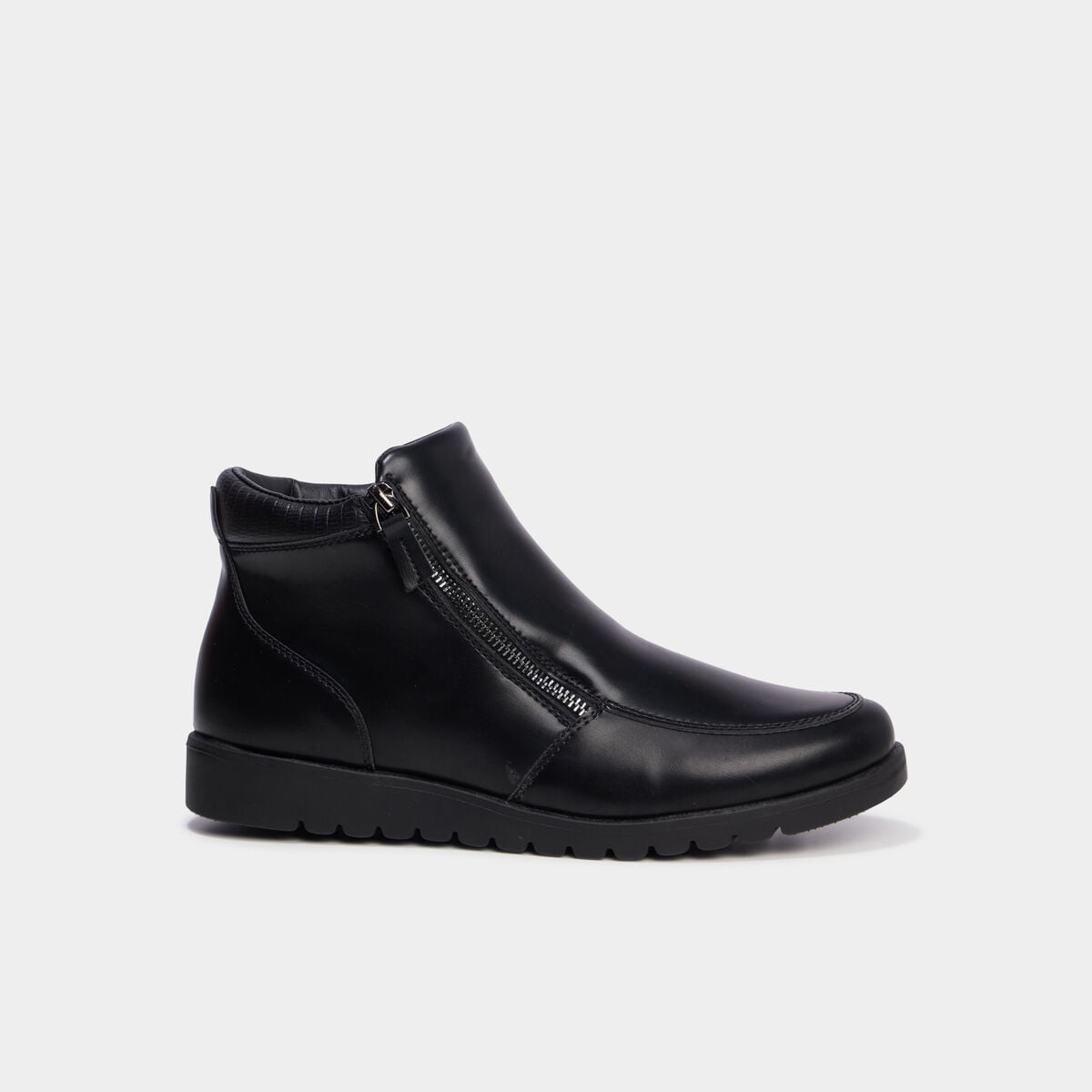 Boots zipp&eacute;es noir femme