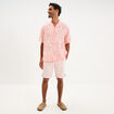 Bermuda short chino straight stretch rose pastel homme