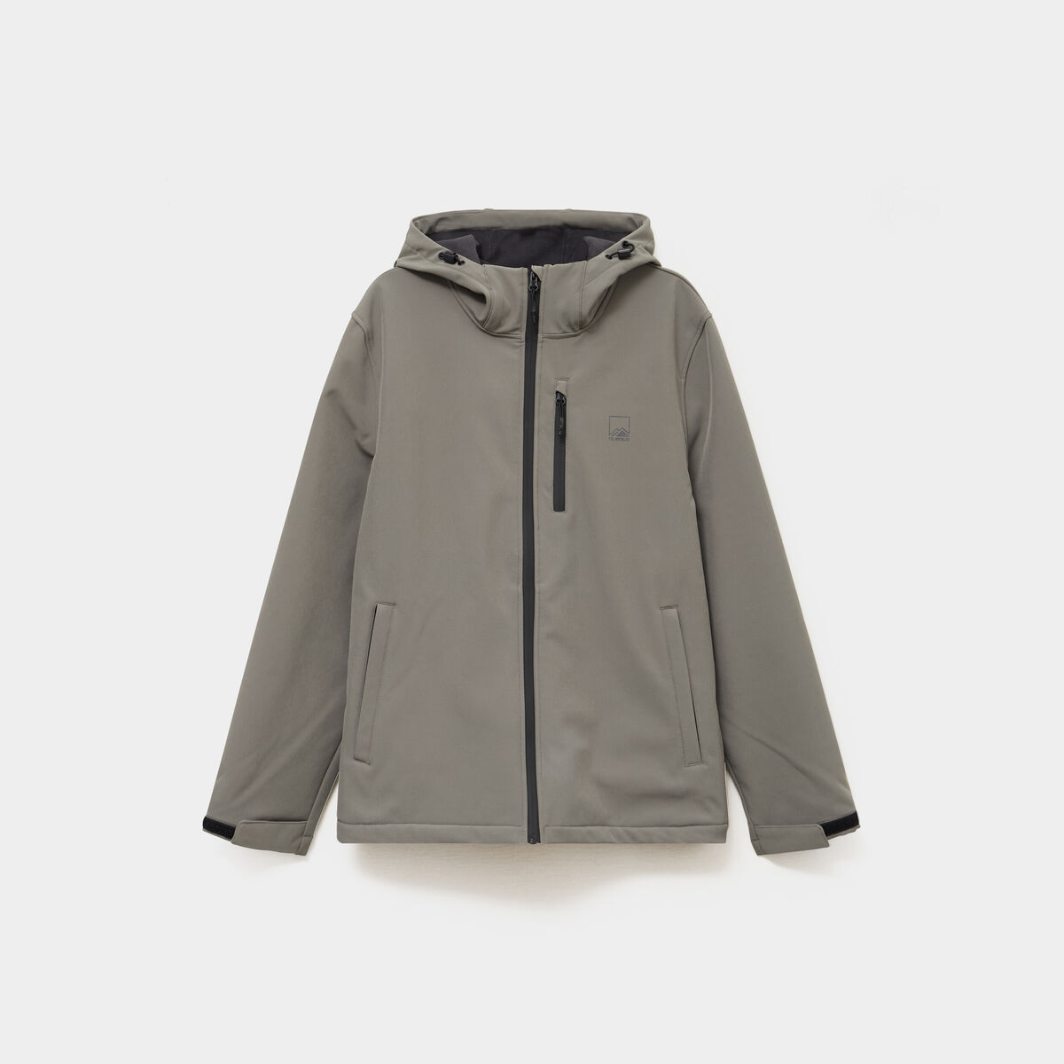 Blouson d&eacute;perlant fourr&eacute; &agrave; capuche gris homme