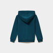 Sweat zipp&eacute; &agrave; capuche en molleton bleu canard gar&ccedil;on