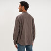 Chemise manches longues coton taupe homme